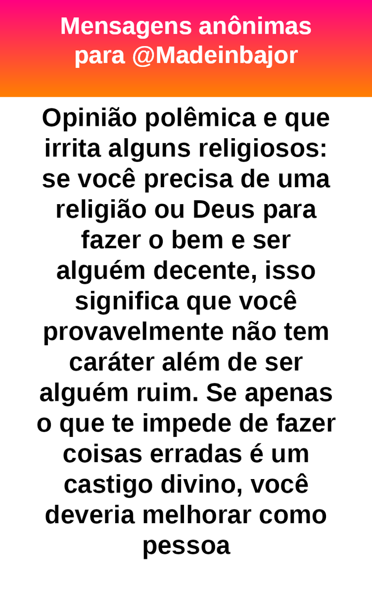 madeinbajor's tweet photo. - Opinião polêmica -
Nem é polêmica, é apenas o óbvio sendo dito.  #bajo42379 https://t.co/DXA0UtJymi