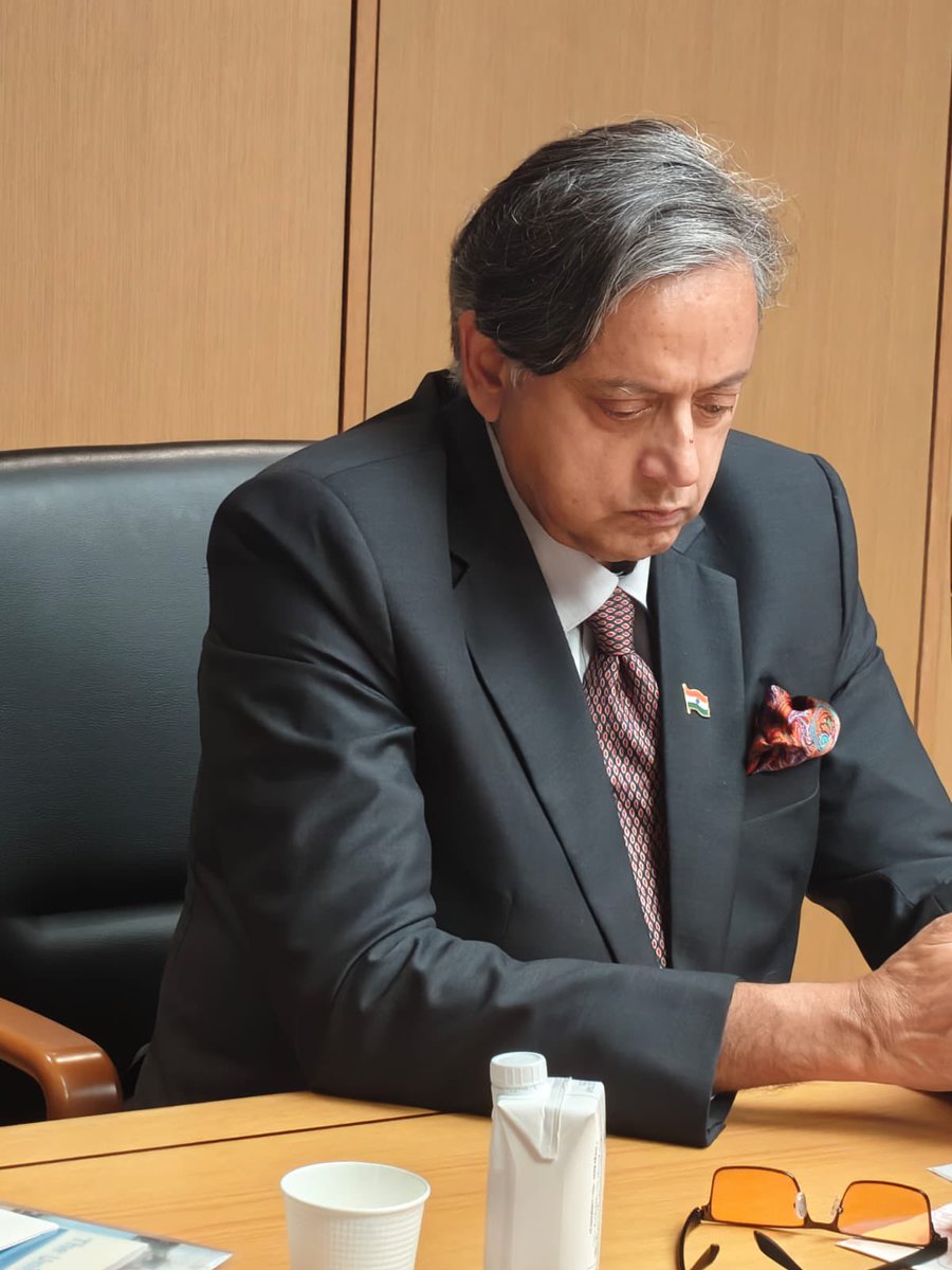 ShashiTharoor's tweet photo. In Japan, an excellent visit to the fabled University of Tokyo on Monday. After meetings with the University’s President, Vice President and senior faculty, watched a self-contained excerpt from the remarkable film “The Making of Japanese” (last pic with British-Japanese film-maker Ema Mayazaki) which depicts how the public educational system socialises Japanese children into habits of co-operation and team effort. Fascinating!