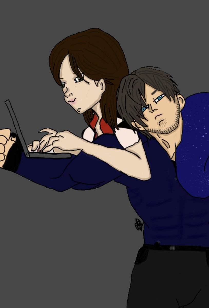LotusP0wer's tweet photo. {Some fan art for my ship 💜💜💜
#ResidentEvil #Re9 #REBHfun #LeonSKennedy #HelenaHarper #Heleon https://t.co/yqYDLMqdil