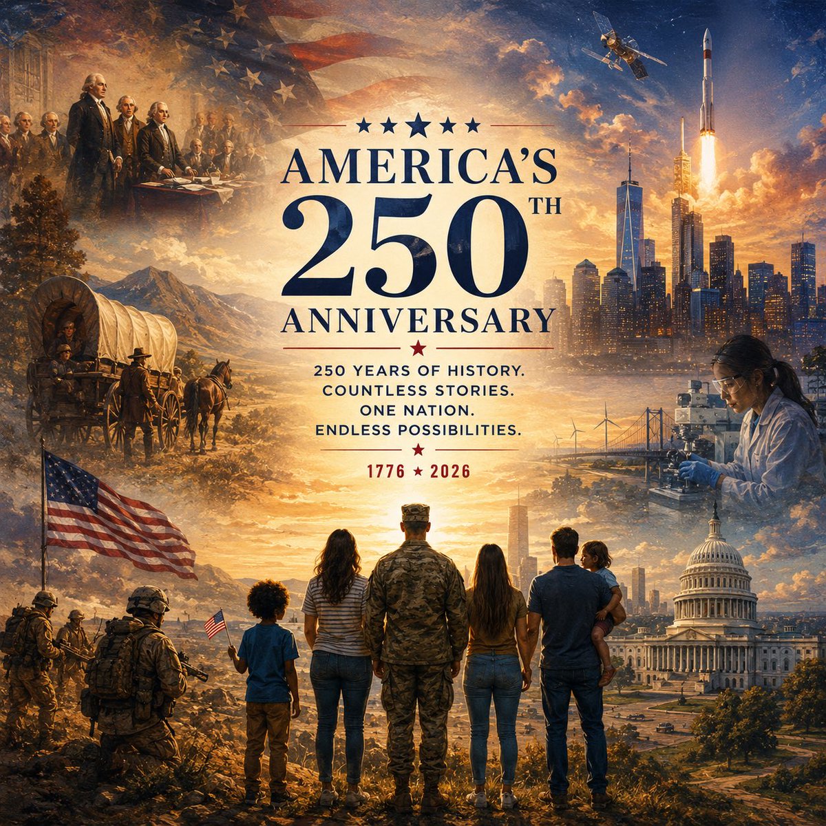 matter_alone's tweet photo. As we celebrate this historic milestone, we honor those who came before us, those who serve today, and those who will shape tomorrow. Together, we continue building a stronger future through courage, innovation, and service.

Happy 250th Anniversary, America.

#America250 https://t.co/zQQNlzpbzm
