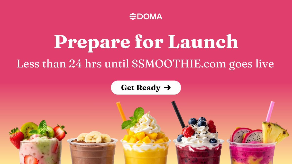 vothaithinh102's tweet photo. 🥤 The wait is over. @domaprotocol 

https://t.co/k0PZx0FRTt goes live today at 10:00 AM UTC.

If you want to be among the first, don't wait until launch.

✅ Connect your wallet
✅ Prepare your funds
✅ Be ready when the countdown hits zero.
The best opportunities belong to those who are already prepared. 🚀