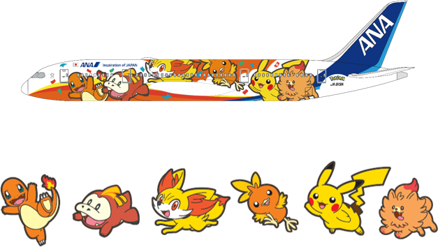 ANA、特別塗装機「ポケモンジェット 赤」の就航日を7月29日に決定