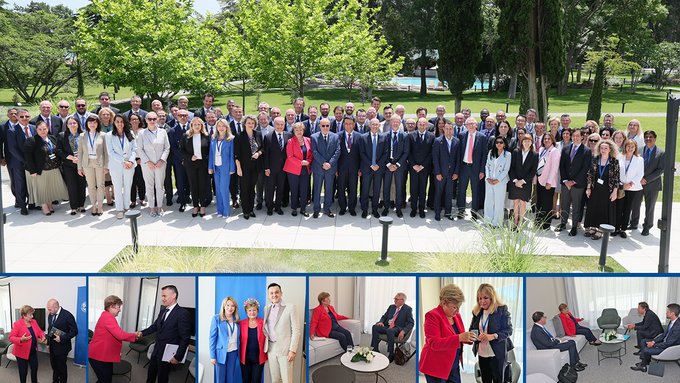 KGeorgieva's tweet photo. June was a month of meaningful engagement. From the G7 in France to my visits to Brussels, Luxembourg, Andorra, Vienna &amp; Bulgaria, we discussed how to address economic headwinds, while strengthening partnerships in support of stability &amp; growth. https://t.co/gU3xnR9jZf