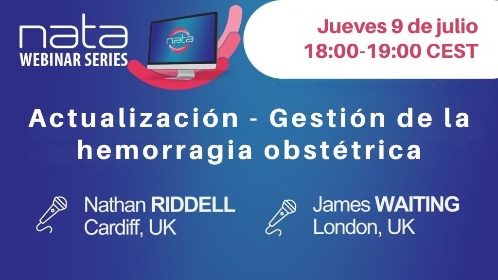 SIAPBMoficial's tweet photo. Este jueves, webinar @NATAforum imperdible:
🩺 #HemorragiaObstétrica + #PruebasViscoelásticas
📅 9 de julio | 18:00–19:00 CEST
🎙️ Dr. Riddell & Dr. Waiting (UK)
Gestión de la Sangre del Paciente en acción.
🔗 Registro vía NATA https://t.co/E0fXbrUXo9
#PBM #NATA https://t.co/8f7MEGzgt2