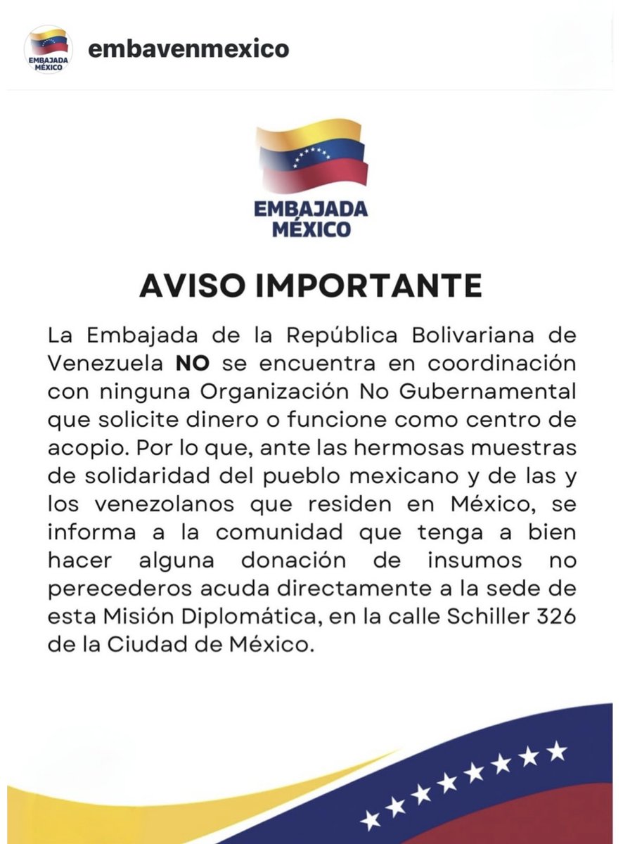 DulceAngel0's tweet photo. Para los que deseen donar pueden hacerlo a @cruzroja_mx @cruzrojave @perrosextremos @embavenmexico están recibiendo también insumos. Nosotros ya hicimos lo propio al donar a la Cruz Roja.Nuestros hermanos Venezolanos nos necesitan 
#venezuela #donaciones #terremotovenezuela https://t.co/7wdHiXXhIt