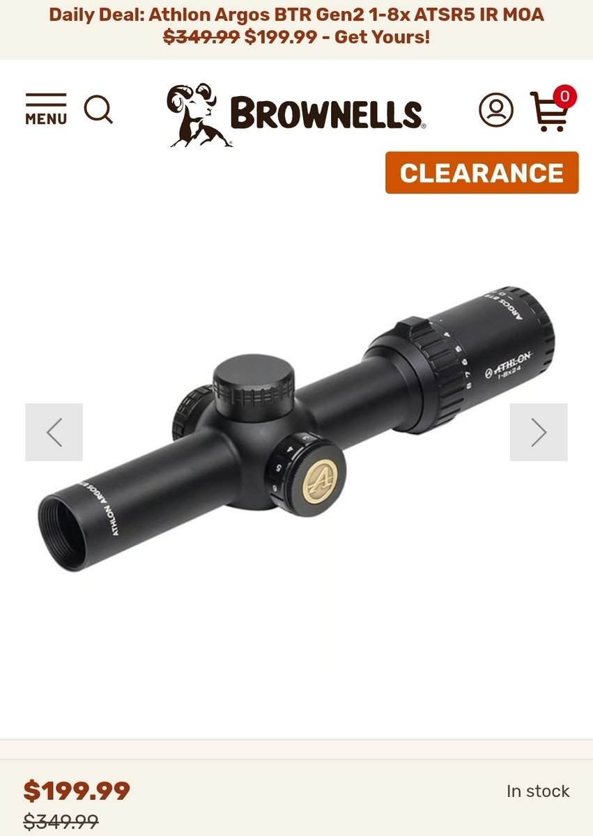 AKballistics's tweet photo. π₯βοΈβ‘οΈ https://t.co/4cEVc6BYF7
Athlon gen2 1-8x lpvo Riflescope just $199.99 as today's daily deal for Brownell's!
Affiliate Link π₯βοΈ #ar15 #Optics #OpticsDeals #RifleScopes #LPVO #2AShallNotBeInfringed @BrownellsInc https://t.co/QBIRHulnSO