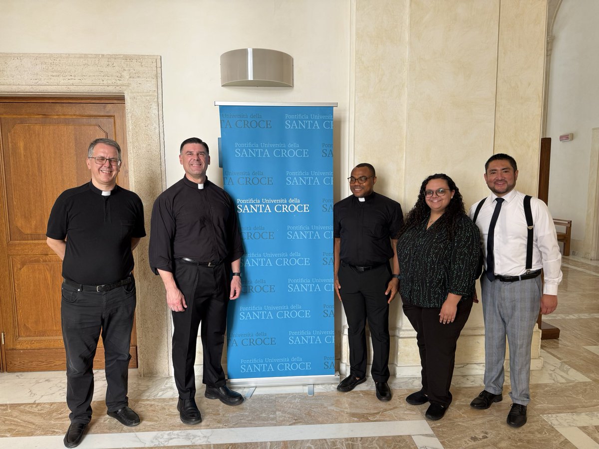 FatherCapo's tweet photo. What a grace-filled pilgrimage and mission trip to Rome for @StThomasUniv.  In communion with Pope Leo XIV, we strengthened partnerships with @UniSantaCroce and the Holy See, serving the Church’s mission and investing in young people. May Sts. Peter & Paul and St. Thomas of Villanova continue to guide us!