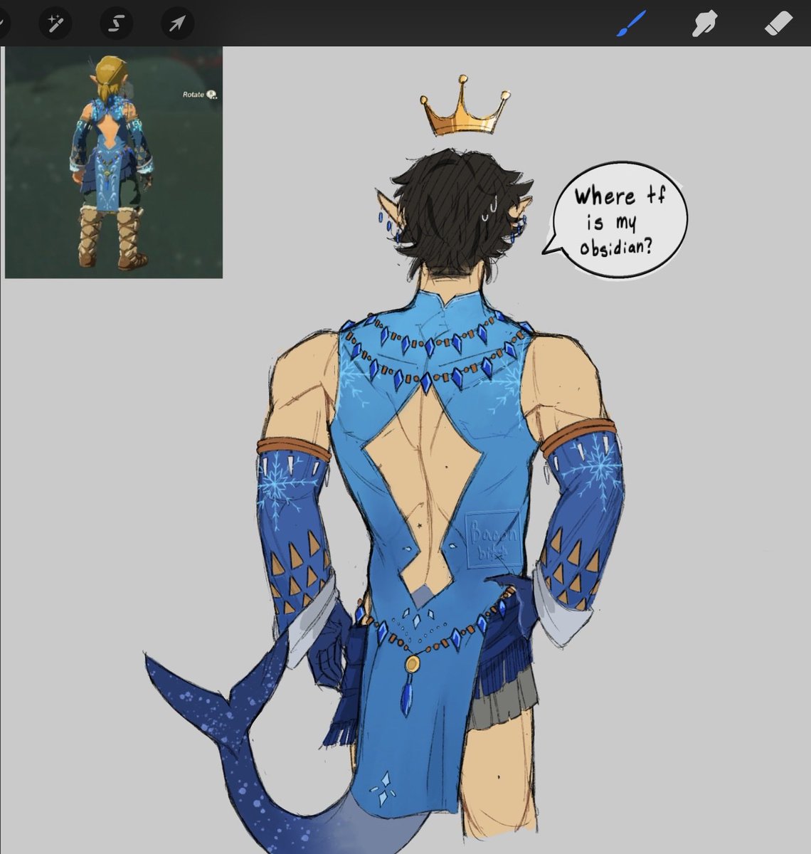 cinnamon23_pie's tweet photo. Foolish with frostbite armor bc I miss playing totk 

#foolishfanart https://t.co/7qArOANwTd