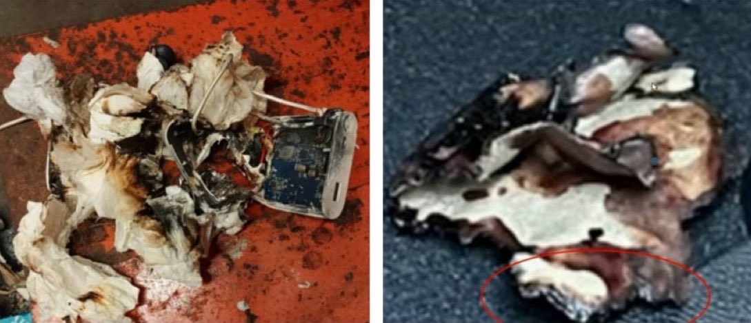 RickyTheGuido's tweet photo. The picture on the left is an exploded mic. The picture on the right is what was found on the floor of the SUV they loaded Charlie into after his assassination. https://t.co/nuQVI27B6S