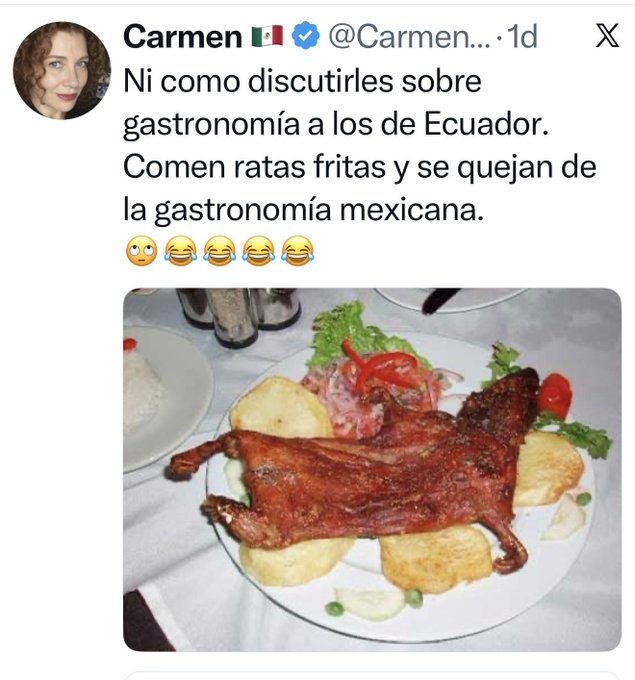 raichixw's tweet photo. Hablando de nacos y patéticos. Qué paso DOÑA CARMEN, no que muy fina. https://t.co/ZjGlue1hNC