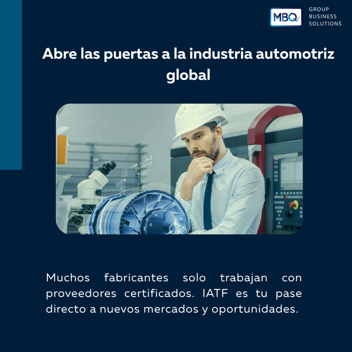 MBQ_Group's tweet photo. 🚗 IATF 16949 es más que una certificación: impulsa la calidad, optimiza procesos, reduce riesgos y fortalece tu competitividad en la industria automotriz. En MBQ te ayudamos a implementarla con éxito. 
🌐 https://t.co/jZyMluc32D

#IATF16949 #Calidad #MBQ https://t.co/cJTRszJAtp