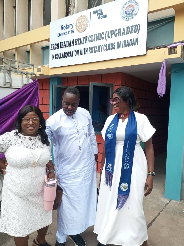 segesafariafro's tweet photo. The unveiling of FRCN Ibadan Zonal station clinic by collaboration with Rotary clubs in Ibadan today  June 30th 2026 https://t.co/OhmCa2ZnMB