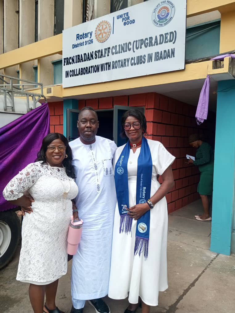 segesafariafro's tweet photo. The unveiling of FRCN Ibadan Zonal station clinic by collaboration with Rotary clubs in Ibadan today  June 30th 2026 https://t.co/OhmCa2ZnMB