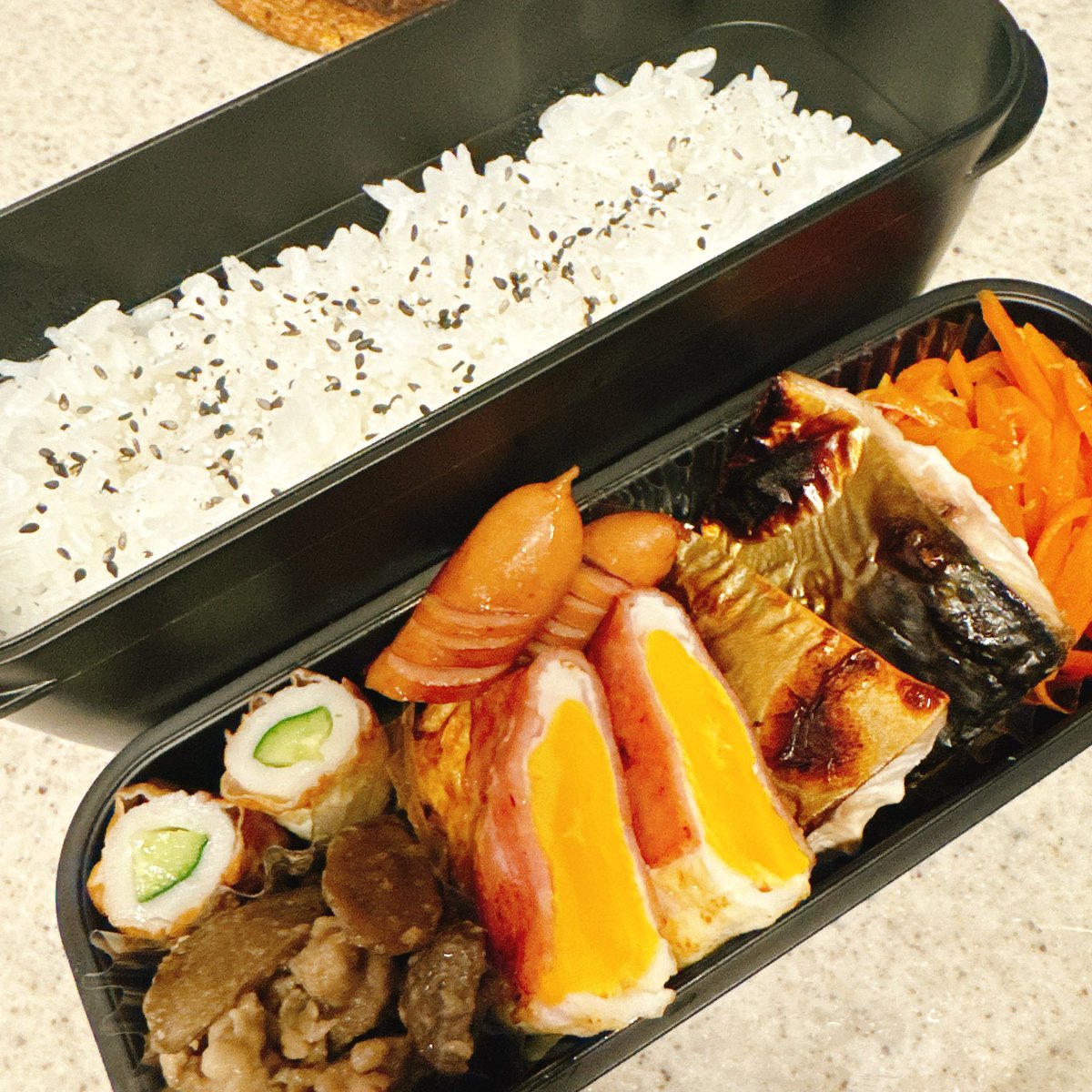 smilyjulia's tweet photo. 鯖弁当🍱

#ゆりあ弁当 #息子弁当 https://t.co/JIDFC0yNFP