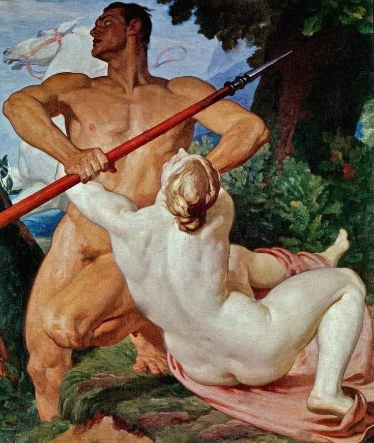OInscendence's tweet photo. “Venus and Adonis”, Arthur Kampf (28 September 1864 – 8 February 1950), German https://t.co/HyGz3Wf5UQ