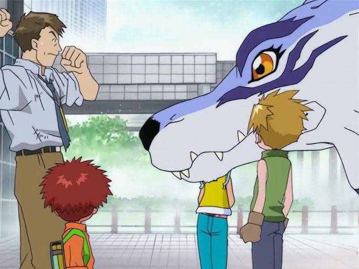 Shijishoutmon's tweet photo. When your digimon meet your parents for the first time https://t.co/XlePpQ9wzr