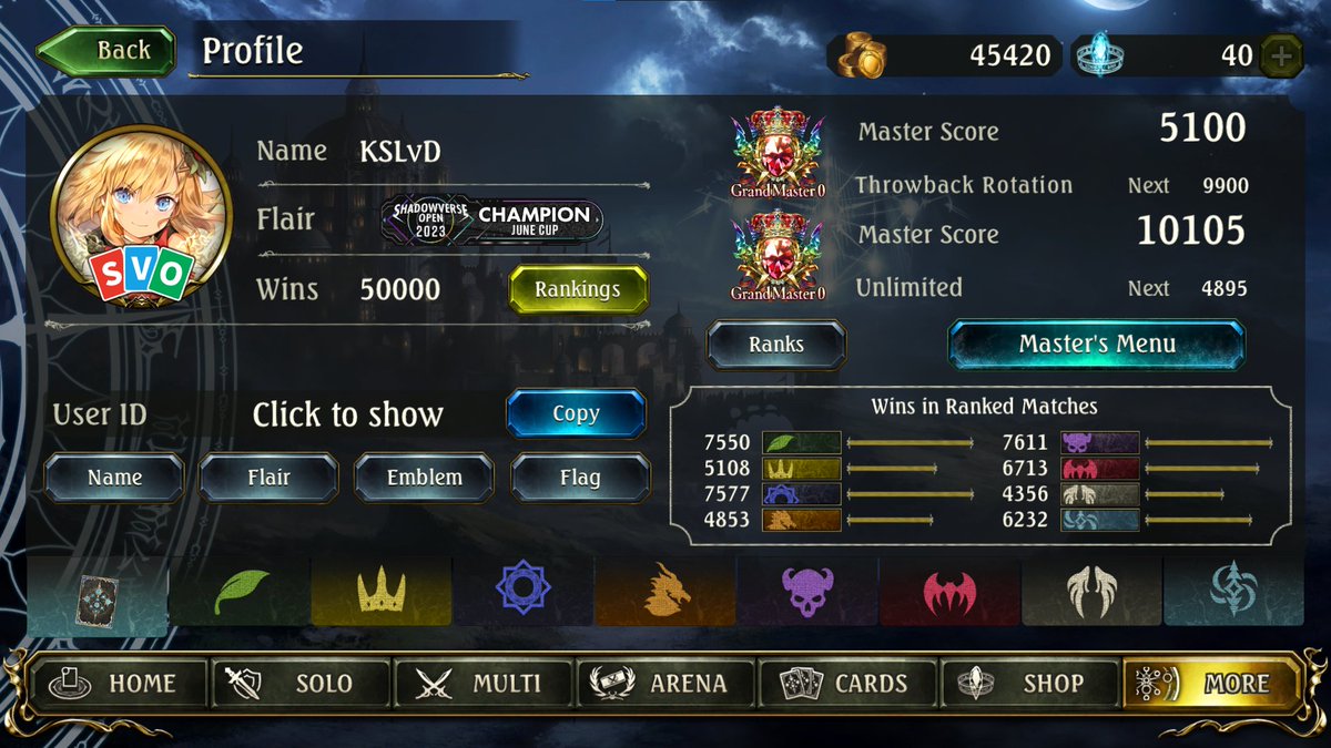 KSLvD's tweet photo. Thank you Shadowverse! 🥲 https://t.co/SaEMBcZ03g