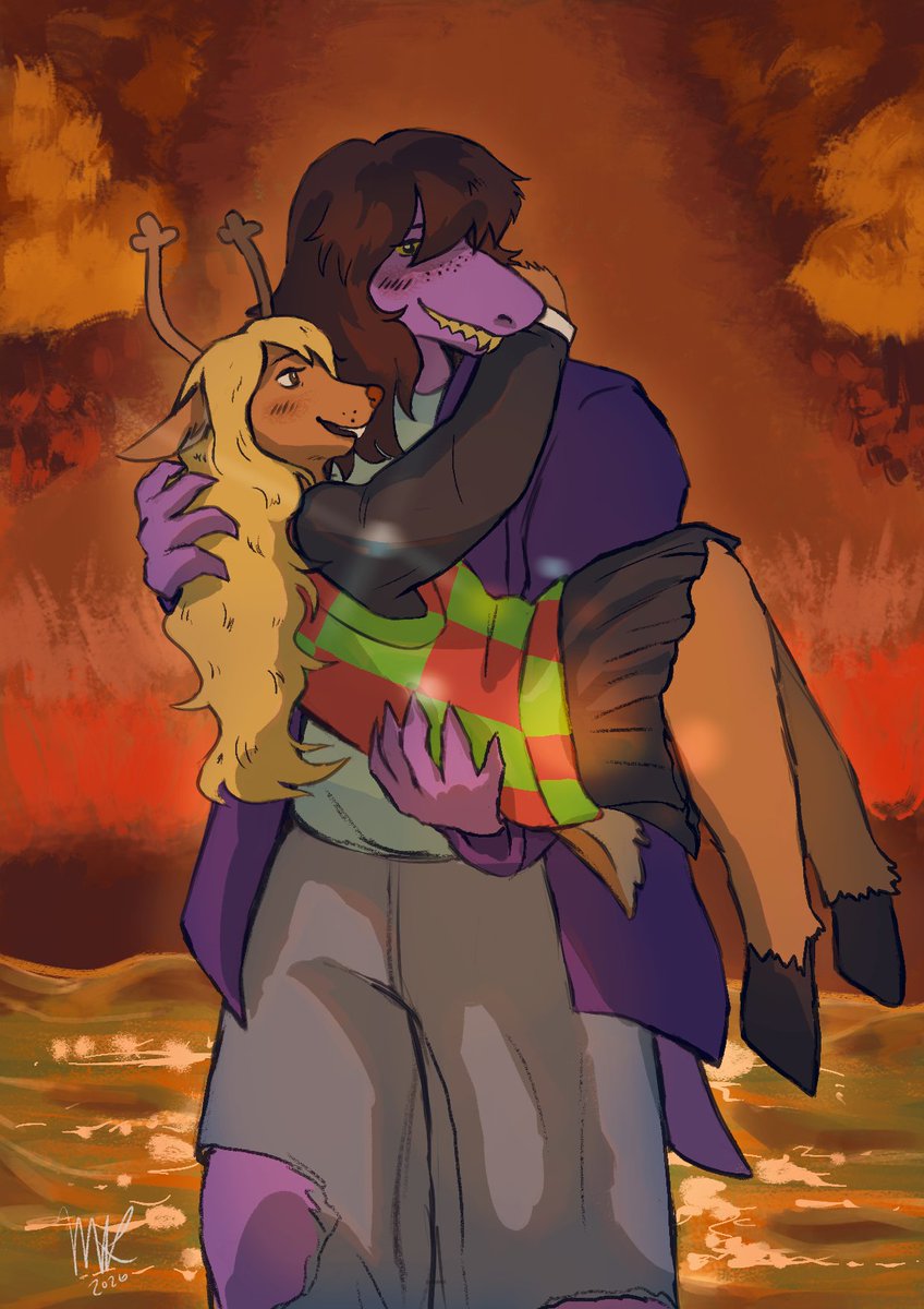kayfaceart's tweet photo. suselle based on a scene from chapter 5! #suselle #deltarunespoilers #deltarune https://t.co/wd1PqZRUCy