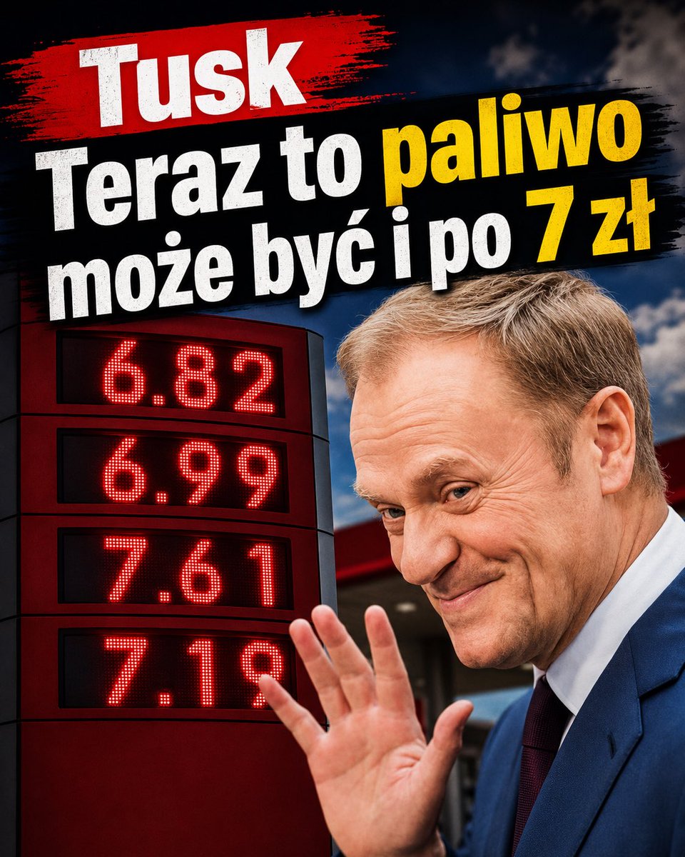 OlgaEwaSemeniuk's tweet photo. Sytuacja na rynku paliw wraca do „normy Tuska”. Premier życzy Polakom miłych wyjazdów wakacyjnych! 🙃 https://t.co/OgipR0Nk0g