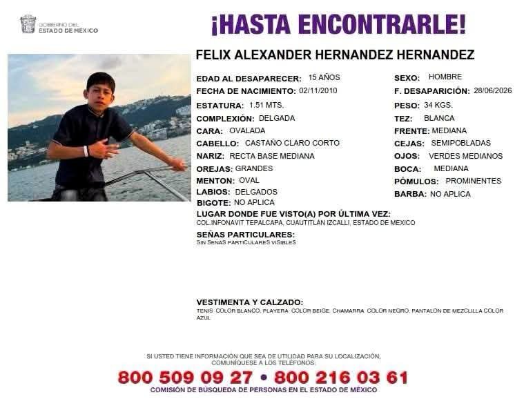 PuntoMedioEdo's tweet photo. 🚨⚠️🤳 Dos nuevas #desapariciones de menores encienden la #alerta en Cuautitlán #Izcalli.

La preocupación por las desapariciones en Cuautitlán Izcalli continúa creciendo. 

🤳 Más información ⬇️
https://t.co/TelQmMvhTb https://t.co/TfEL5m5Nh3