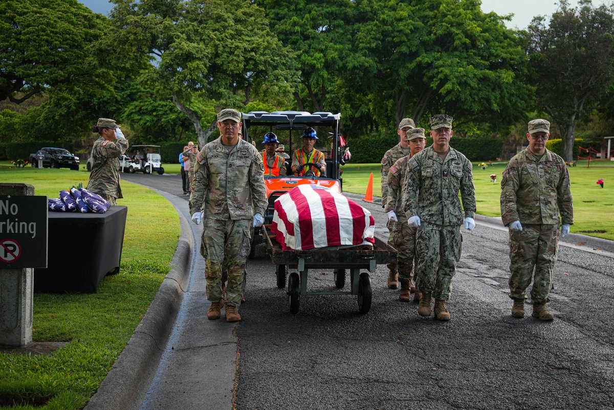 dodpaa's tweet photo. DPAA personnel disinterred eight caskets from the National Memorial Cemetery of the Pacific on June 29 as part of the ongoing Korean War Identification project. Phase 7 is the last phase for the Korean War disinterment project.
📷Sgt. Anthony Todd https://t.co/sc5yV7SvHQ