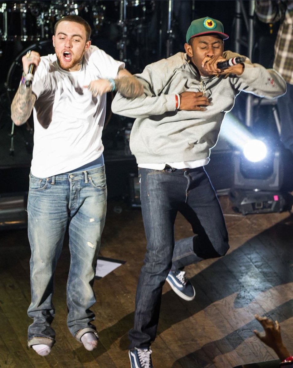RapGoblin's tweet photo. mac miller and tyler the creator https://t.co/7WViDMD7am