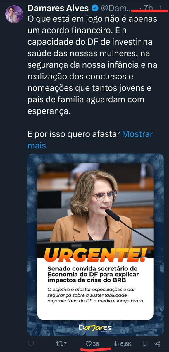 94tome14's tweet photo. Esse é o preço da traição!

A feminista Damares tem 2 milhões de seguidores e numa postagem de 7h atrás não consegue nem 50 likes. A primeira morte dos traidores é nas Redes Sociais e depois será nas Urnas 🗳. 

Sem Bolsonaro, sem voto! https://t.co/uQogsWdKqO