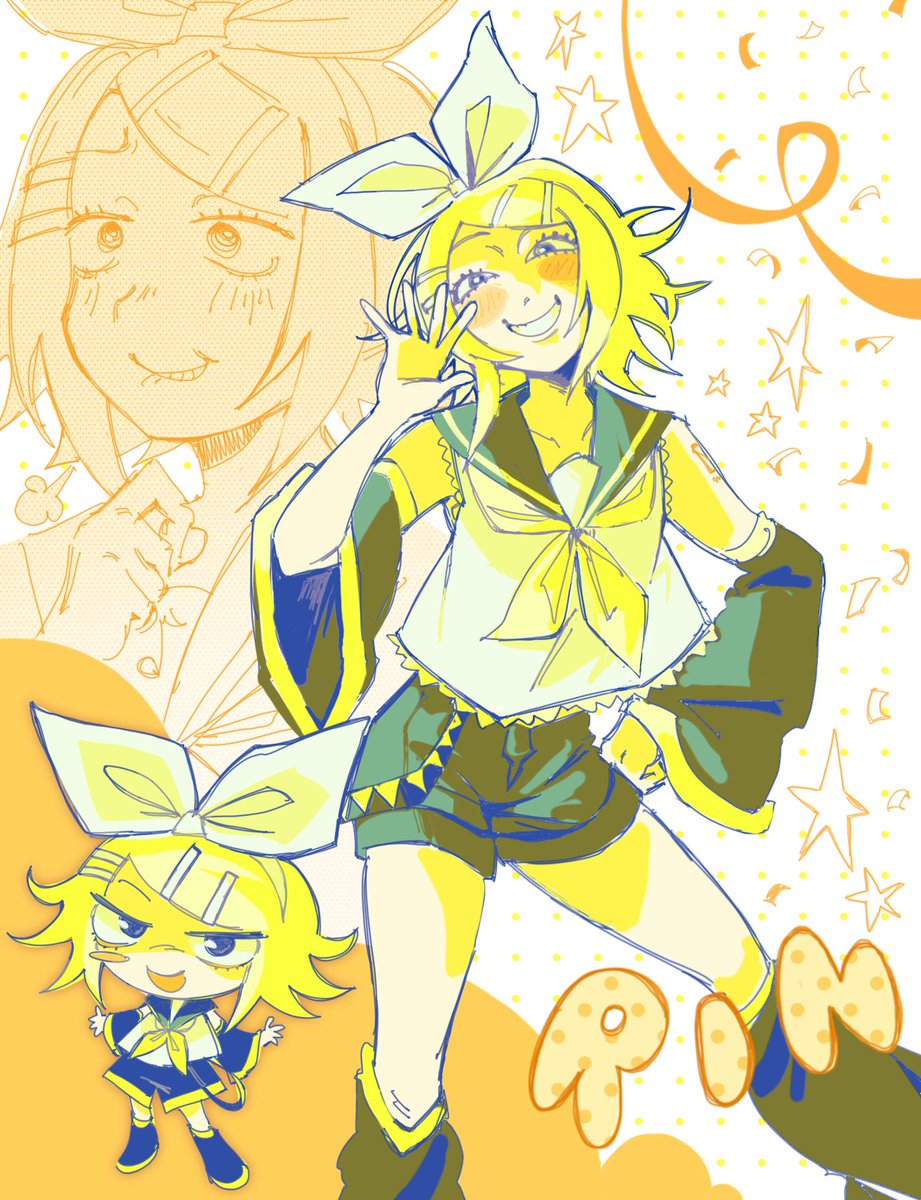 meepcomplex's tweet photo. 🍊🍊🍊 #vocaloid #kagaminerin https://t.co/oRN4OUgFJw
