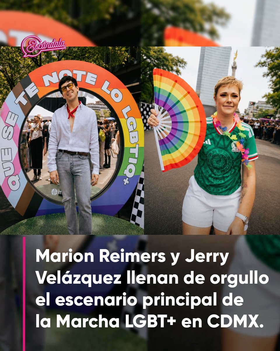 escandalamx's tweet photo. En lo más leído de la semana:

La periodista reivindicó la inclusión en el deporte, mientras que el cantante presentó un bolero dedicado al amor entre hombres durante la edición 48 de la movilización, mis cielas. 🏳‍🌈👏👏👏
👇👇👇
https://t.co/z1Z1Oo8umA https://t.co/SlxgQGtXH9