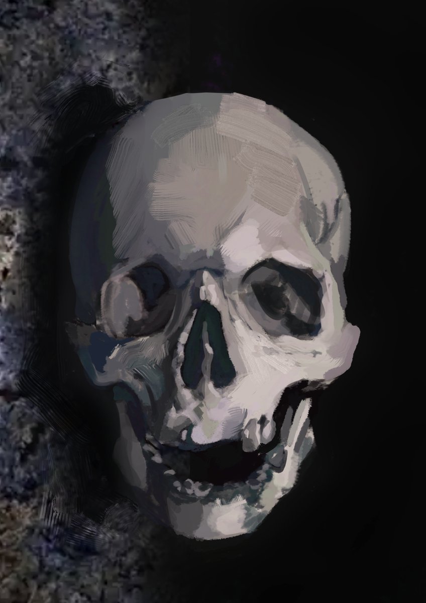 brunonacor's tweet photo. Color practice Skull N°1 https://t.co/aDWjDLZUGX
