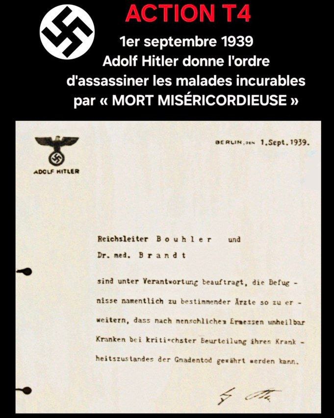 babibelle33's tweet photo. @YaelBRAUNPIVET Renaissance d'ActionT4🤮
En 1939, Hitler a signé l'eutha-nazi des personnes jugées incurables. Cette décision conduira à l'assassinat de dizaines de milliers de personnes handicapées ou souffrant de maladies mentales
L'@AssembleeNat et des députés font pareil aujourd'hui 🤮😡 https://t.co/uliTTaeaMQ
