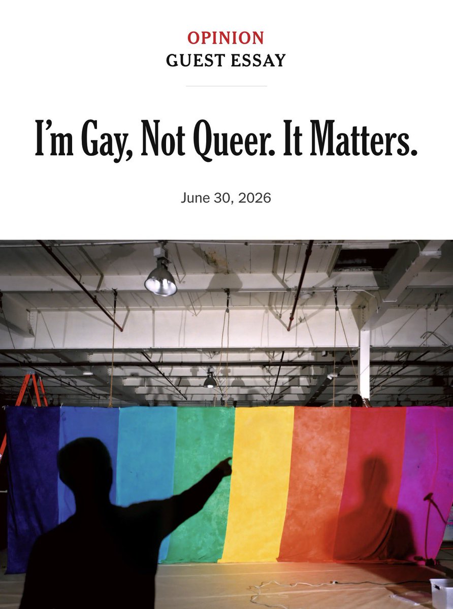 mattxiv's tweet photo. the annual new york times tradition of publishing a vaguely conservative essay by a white gay guy about how the lgbtq movement has “gone too far” in the last week of pride month https://t.co/3mI3npENNv