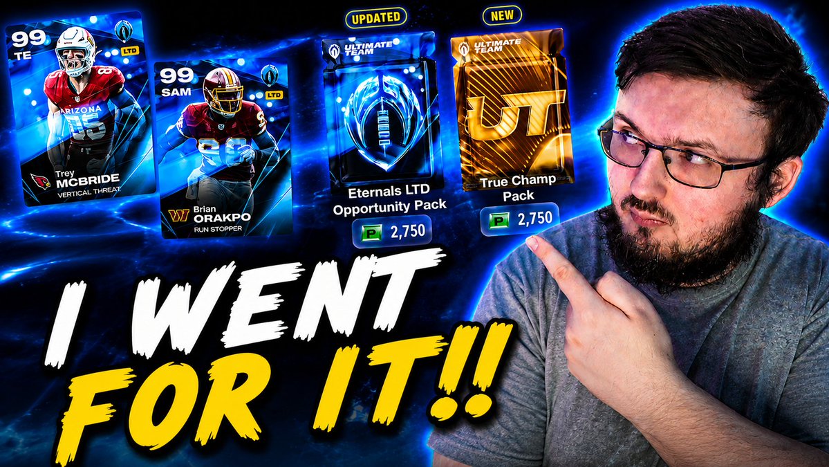thatmutgamer's tweet photo. SO I SPENT 2 MILLION TRAINING ON MYSTERY PACKS.........................MADDEN 26 ULTIMATE TEAM
https://t.co/JWgfu3EDpS https://t.co/LrfOiFpHHY