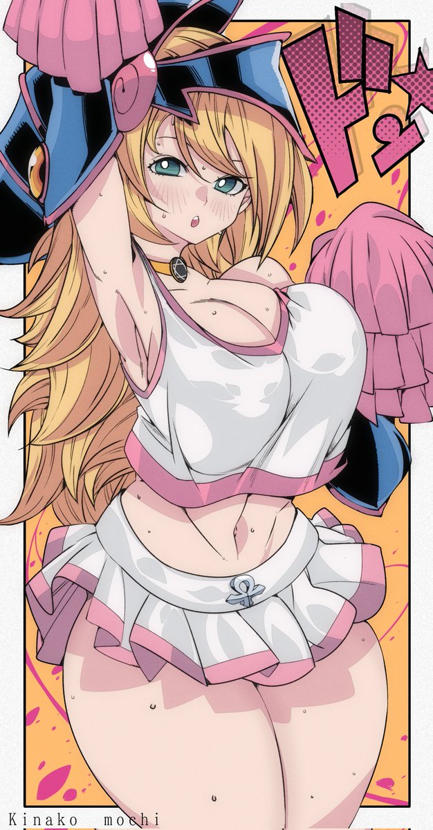 DarkMagicalbutt's tweet photo. Feeling a little left out with all these girls cheering on the Dueling World Cup, Magi decided to join in! She knows literally zero of the duelists, but when your tits are huge, you don't have to know much! https://t.co/TACCELMUNo