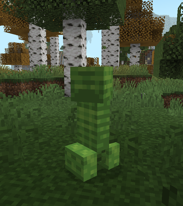 spaceNiki_'s tweet photo. and a regular more boring creeper with a texture identical to some other retexture you've probably already seen, but with a blush! https://t.co/NXcPULKZhb