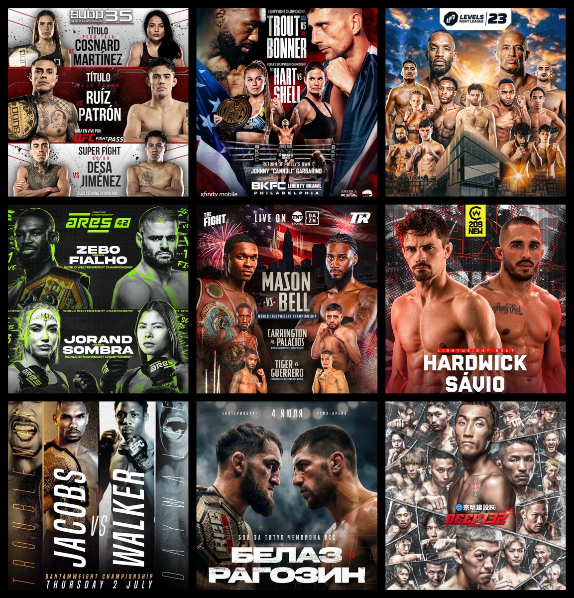Grabaka_Hitman's tweet photo. Live Combat Sport Schedule: 7/1 - 7/5

Complete schedule w/ fight cards, PPV &amp; free live streams HERE:
▶️https://t.co/J9WwI5GpUm

#MasonBell #CW209 #ARES42 #BKFC #LIBERTYBRAWL #LFL23 #BudoSento35 #EFC135 #RCC25 #DEEP132 #Nomad15 #GMC48 #AKA55 #KNOCKOUT #ScullCastillo #ACBJJ21 https://t.co/T26MomA20L