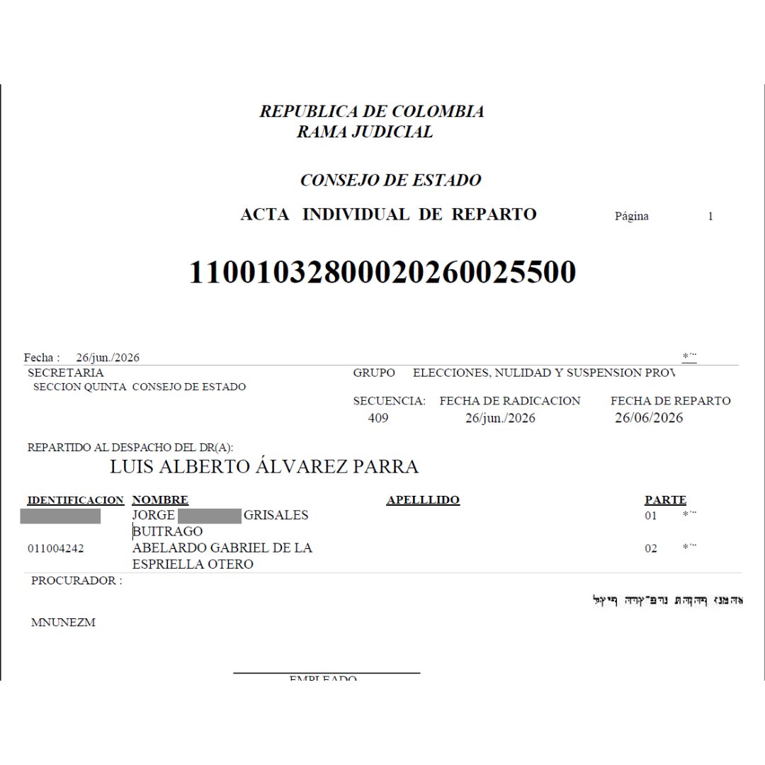 Jogrisales's tweet photo. Se presenta DEMANDA DE ACCIÓN DE NULIDAD ELECTORAL del Preseidente electo ADLE por conflictos de fidelidad o lealtad dual
@consejodeestado @Registraduria @CNE_COLOMBIA @NoticiasUno @CGR_Colombia @PGN_COL @RTVCnoticias @petrogustavo @IvanCepedaCast #SoberaniaEnRiesgo https://t.co/C5dJgE2QeP