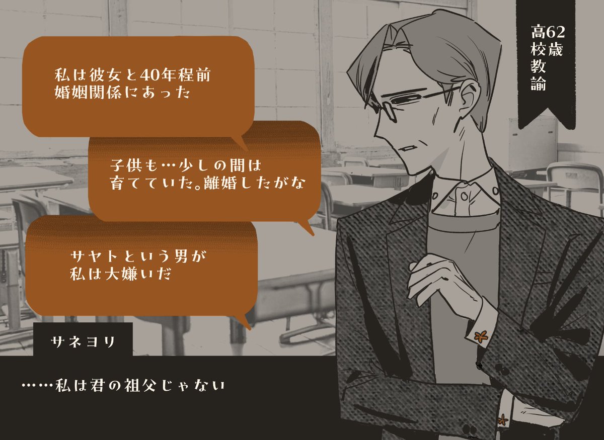 momo_meganeais's tweet photo. 【亡くなった祖母の愛した四人の中から本当の祖父を探せ！】

キーワードをみて、この人かも！というのに投票してみてね https://t.co/J6Shh6bNLK