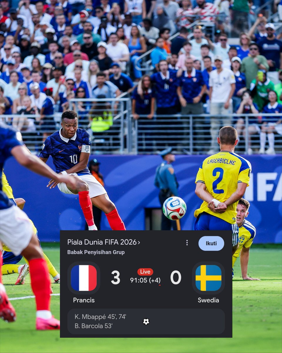 idextratime's tweet photo. Dominan, Les Bleus melaju ke babak 16 besar. 😮‍💨🇫🇷 https://t.co/aWunevfkgw
