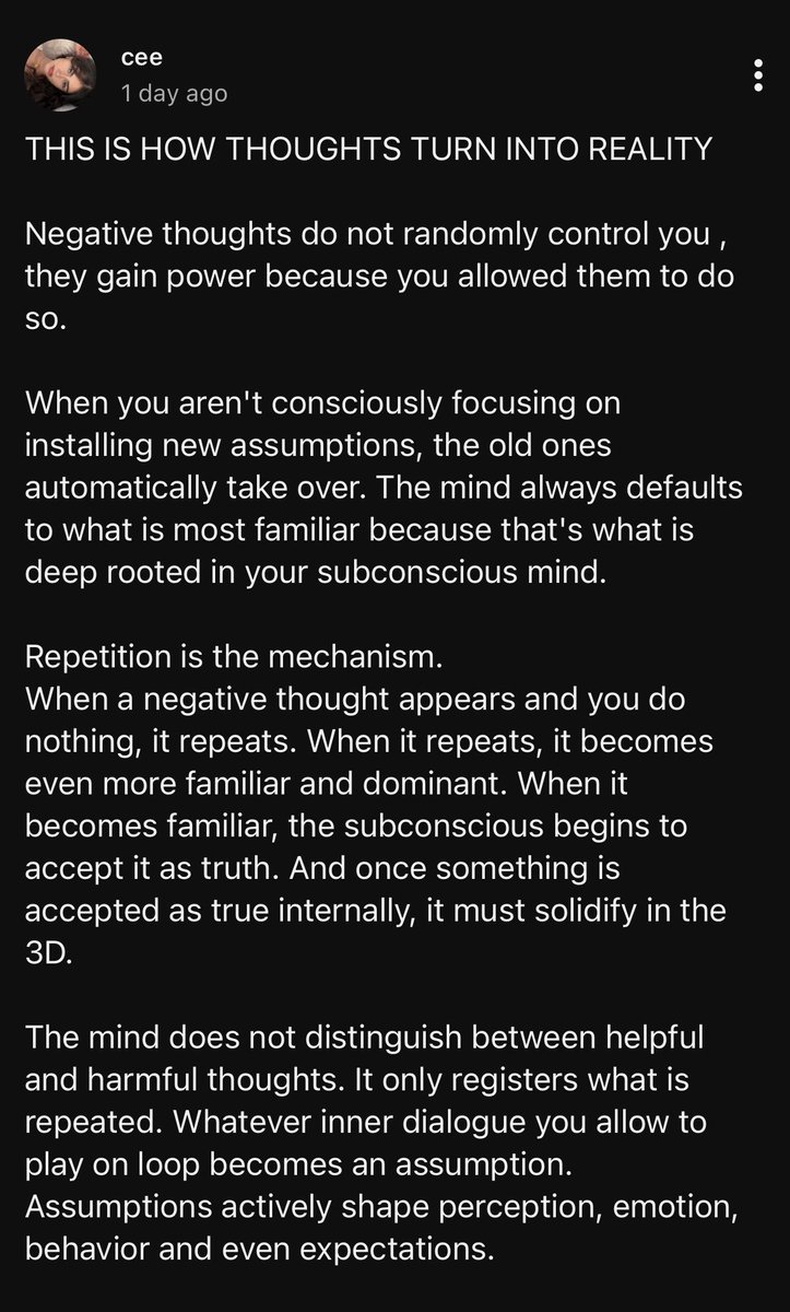 highestpedestal's tweet photo. I don’t usually share other peoples posts but this is gold. The only thing that will ever matter is what you tell yourself and allow yourself to think throughout the day. Consistency is all you need. (credits to cee111) https://t.co/yvaynhXgR3