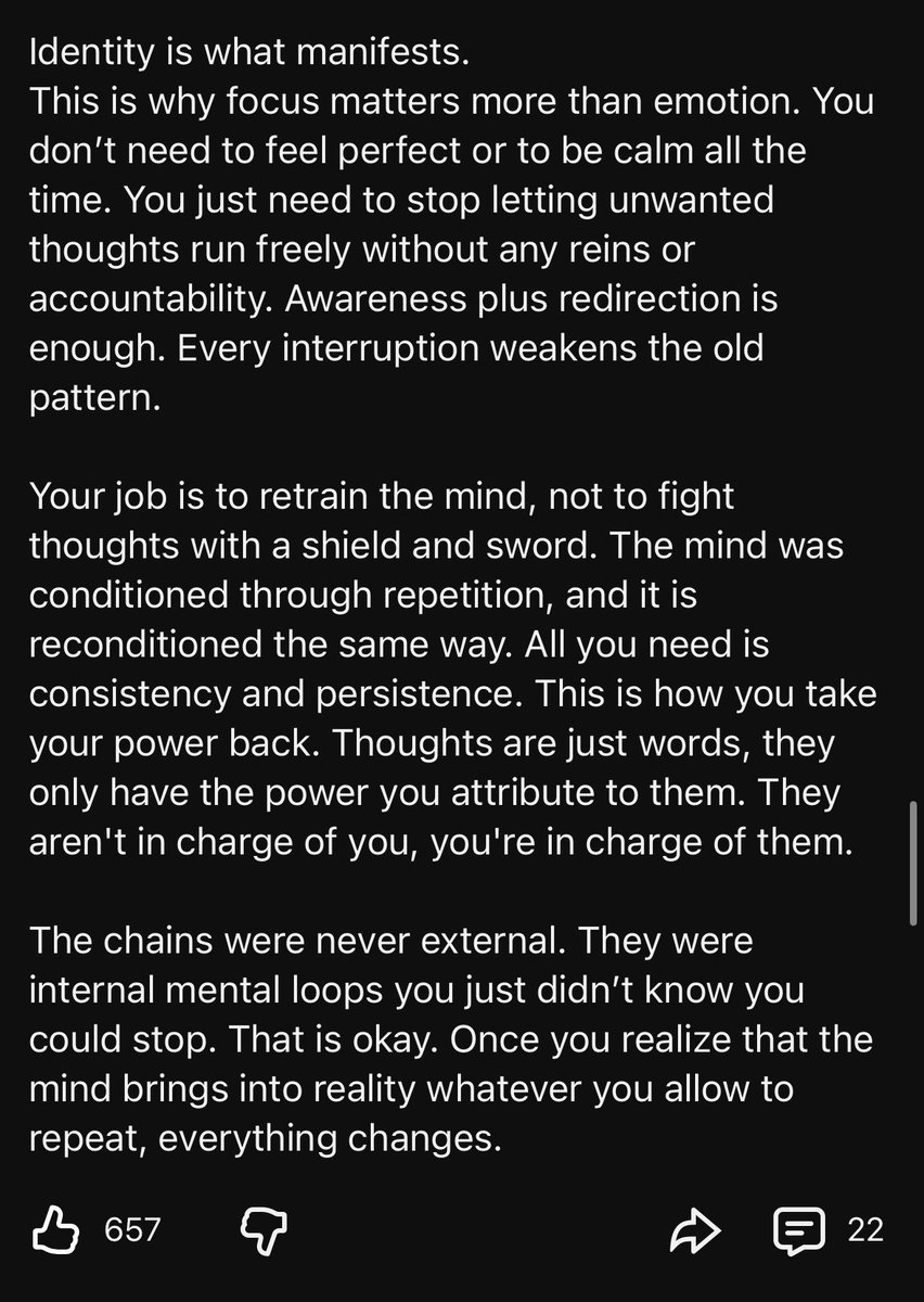 highestpedestal's tweet photo. I don’t usually share other peoples posts but this is gold. The only thing that will ever matter is what you tell yourself and allow yourself to think throughout the day. Consistency is all you need. (credits to cee111) https://t.co/yvaynhXgR3