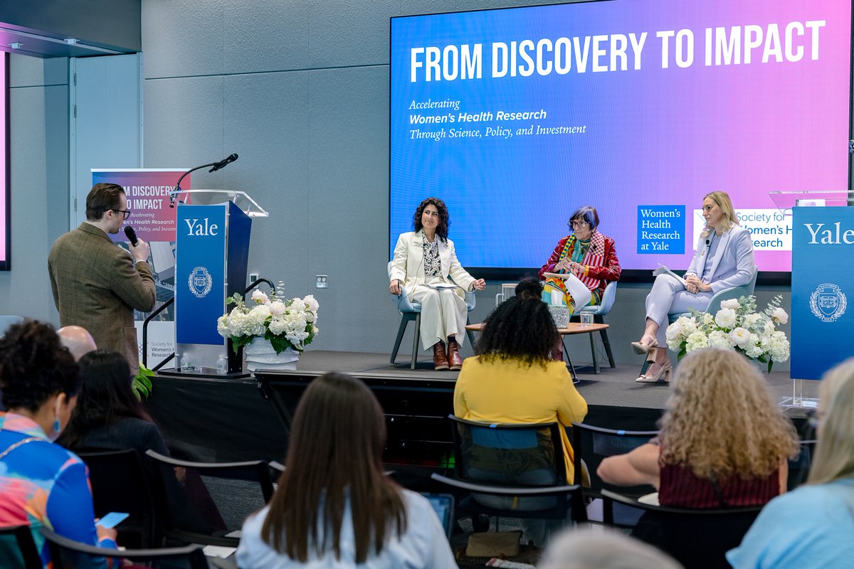 WHRYale's tweet photo. This summer, @SWHR and
@WHRYale co-hosted the collaborative symposium “From Discovery to Impact" welcoming 50+ speakers &amp; 350+ attendees for a day-long event on the power of women’s health research. Read the recap article and explore the📸 galleries here: https://t.co/nadzZVrSdF https://t.co/HOJF0Wqd1g