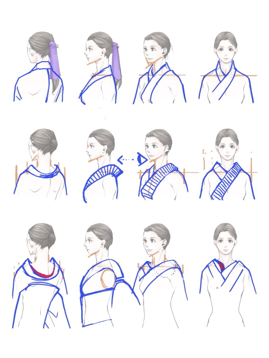palmie_oekaki's tweet photo. 衣紋の抜き具合を3段階に分けてご紹介✨ https://t.co/UNVotyeiYL