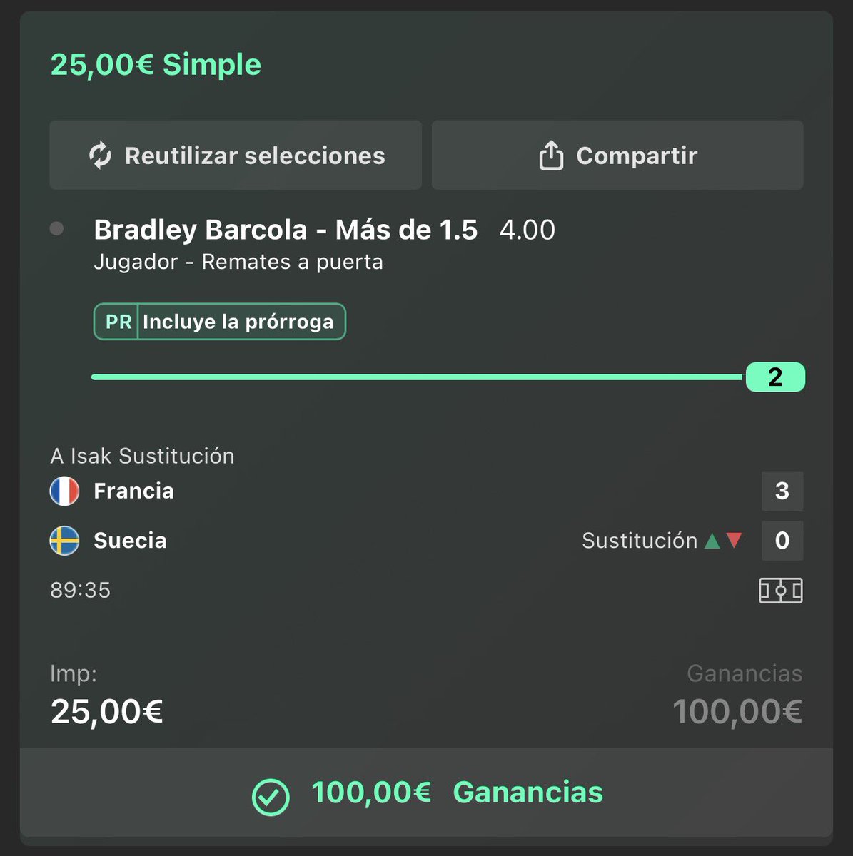 Jan2030sinmiedo's tweet photo. A veces no cerrar, sale bien… he perdido 40€ cerrando antes, pero muy bien jugado. https://t.co/Z1MFspZ29g