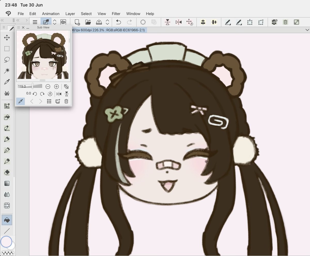 CeciMoriko's tweet photo. Chibi doodle ! Learning my new workspace 🍮 https://t.co/beh4zH3uTt