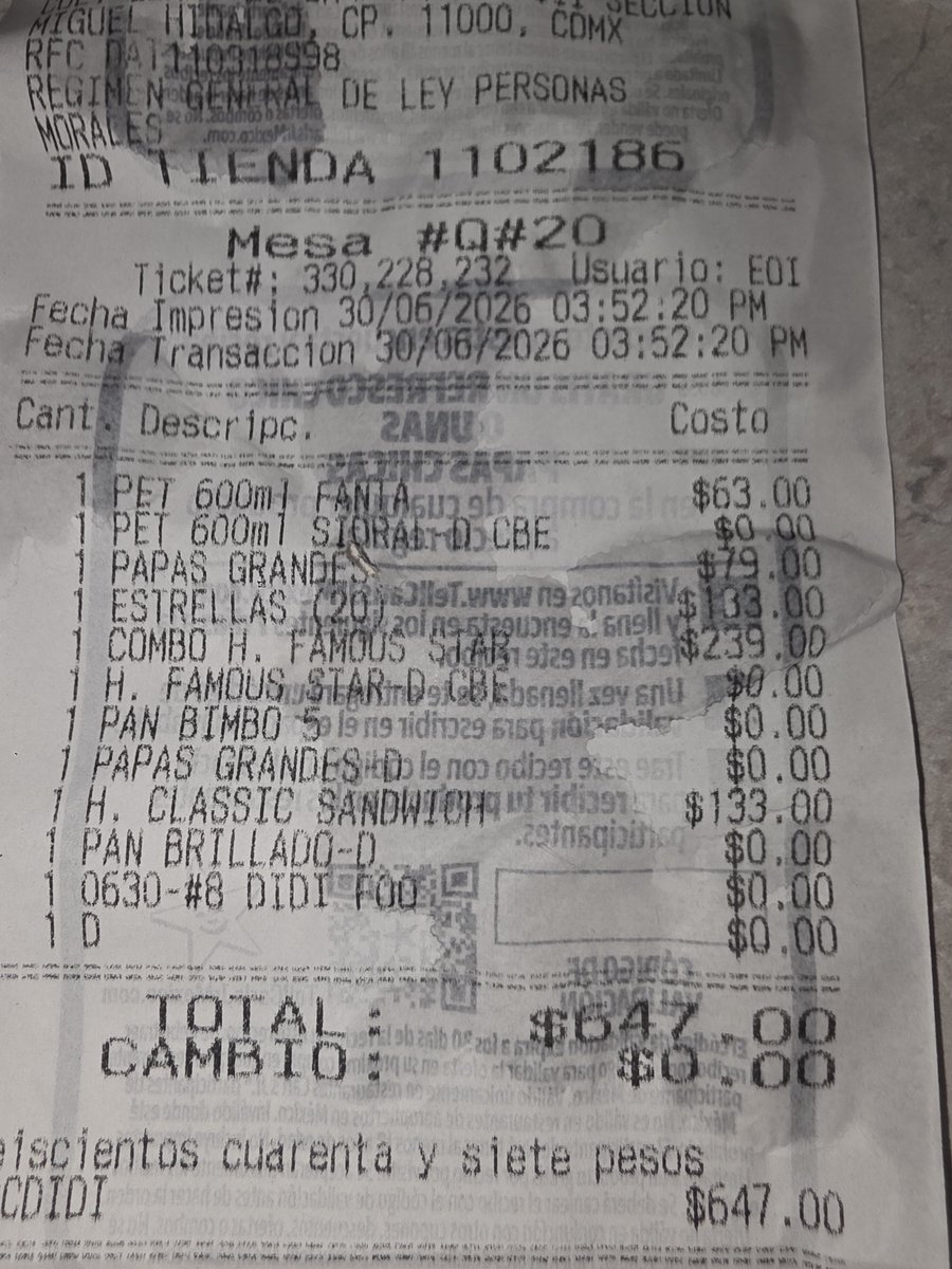 lmgranad's tweet photo. #Didi
@CarlsJrMx  nuevamente faltan cosas en el pedido y ya están pagadas  todo llego frio y mandaron coca en lugar de fanta no quieren entregar en puerta llegaron a otro domicilio...que onda con su atencion? https://t.co/Tsq6xs8hH3