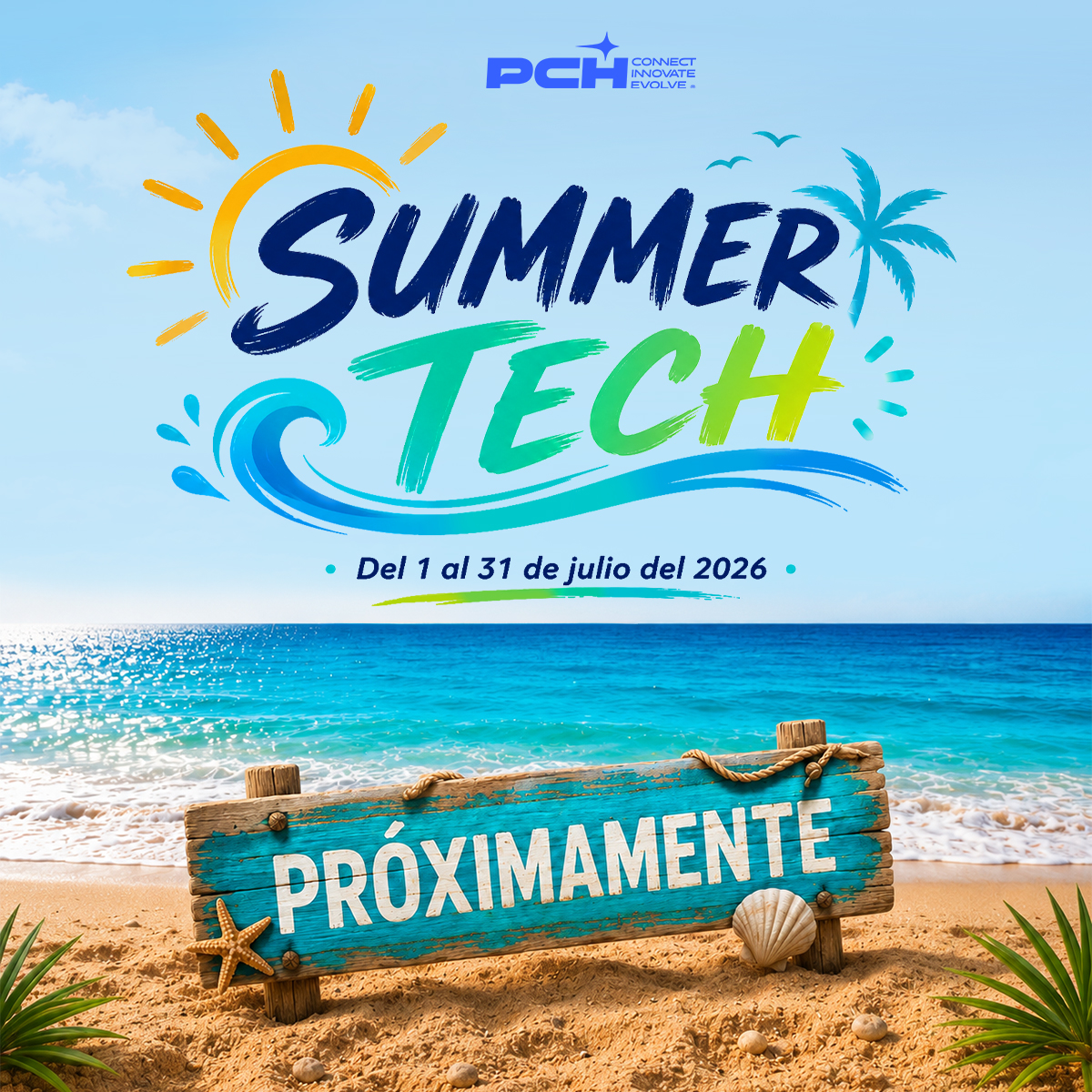 PCH_Connect's tweet photo. ☀️👀 Se acerca algo…
¿Estás listo para vivir un verano lleno de tecnología?
🕶️ #SummerTech está por comenzar... 🧳 https://t.co/DenCL6unnO