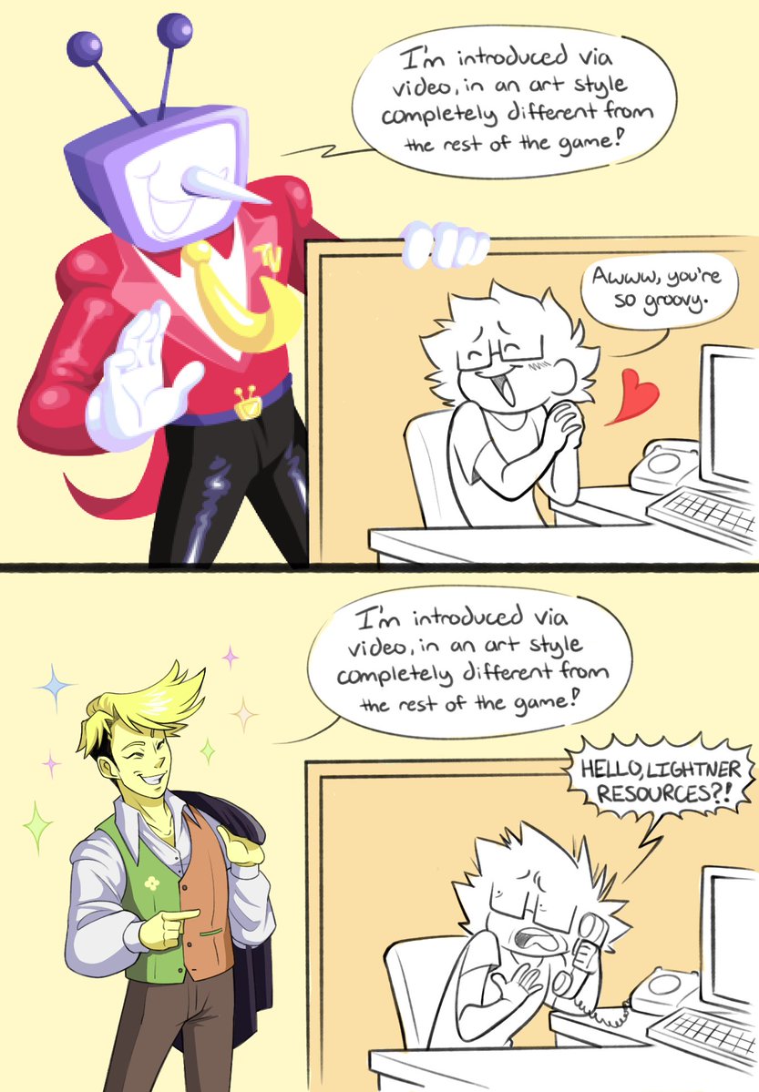 Rascal_Rose's tweet photo. only 10 mins into ch 5 dark world and I think I understand what the opposite of 'I miss tenna' means #deltarune #deltarunespoilers https://t.co/CR3L1coK2v