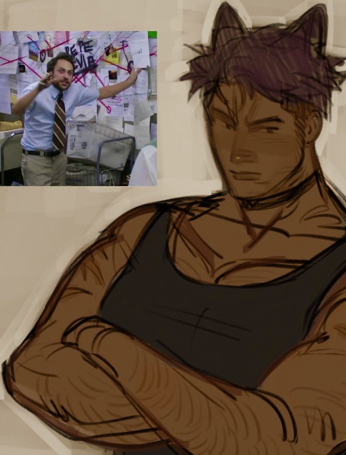 jinmightki55's tweet photo. drew this quickly when “HE” released and uhm now he’s my new OC named Raul so say hi https://t.co/79vTzmZwXk