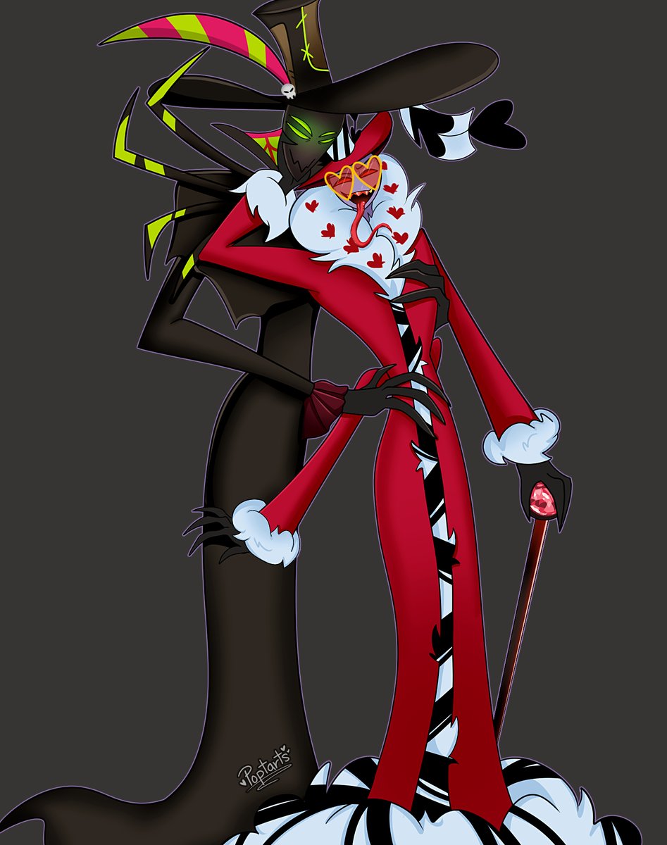 PopTartsGone's tweet photo. Power Couple~ Jk, but...maybe? xD 

My two tall skinny men <3<3<3

#zestval #valzest #ancientmoth #hazbinhotelfanart https://t.co/nnC98urPZi
